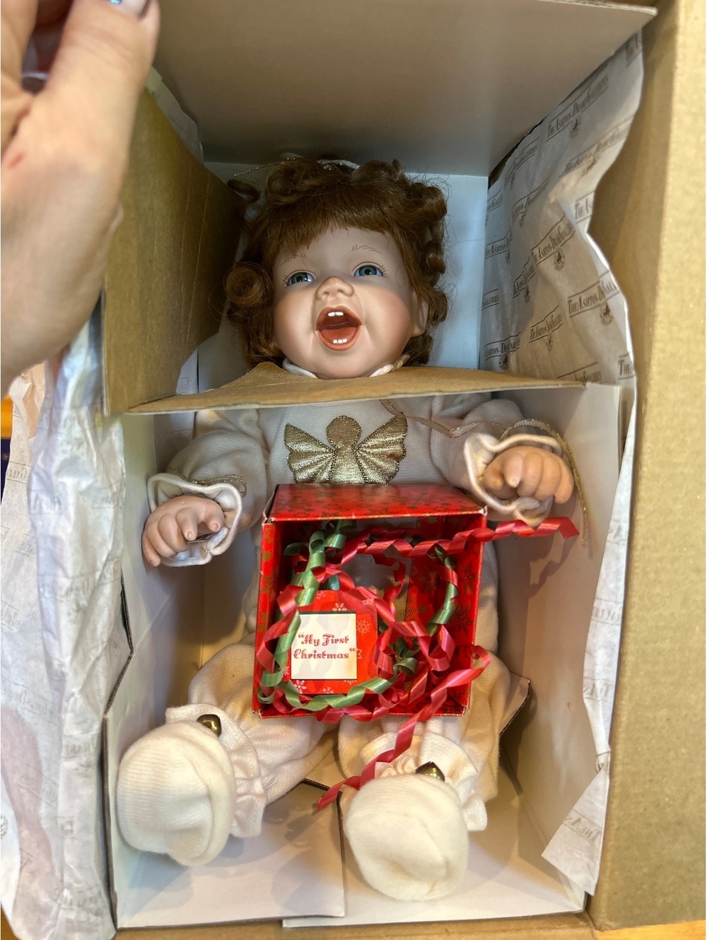 Ashton Drake Baby Doll Joy My First Christmas by Kathy Hippensteel 1992 with Box